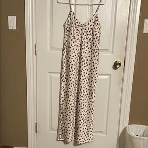 A New Day Cream Floral Maxi slip Dress with roses